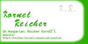 kornel reicher business card